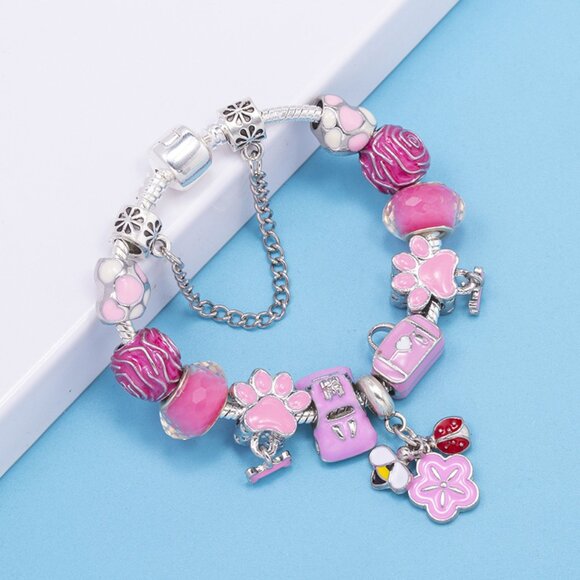 925 Handbag Accessories Themed Decorative Pendant Bracelet - Picture 2 of 5